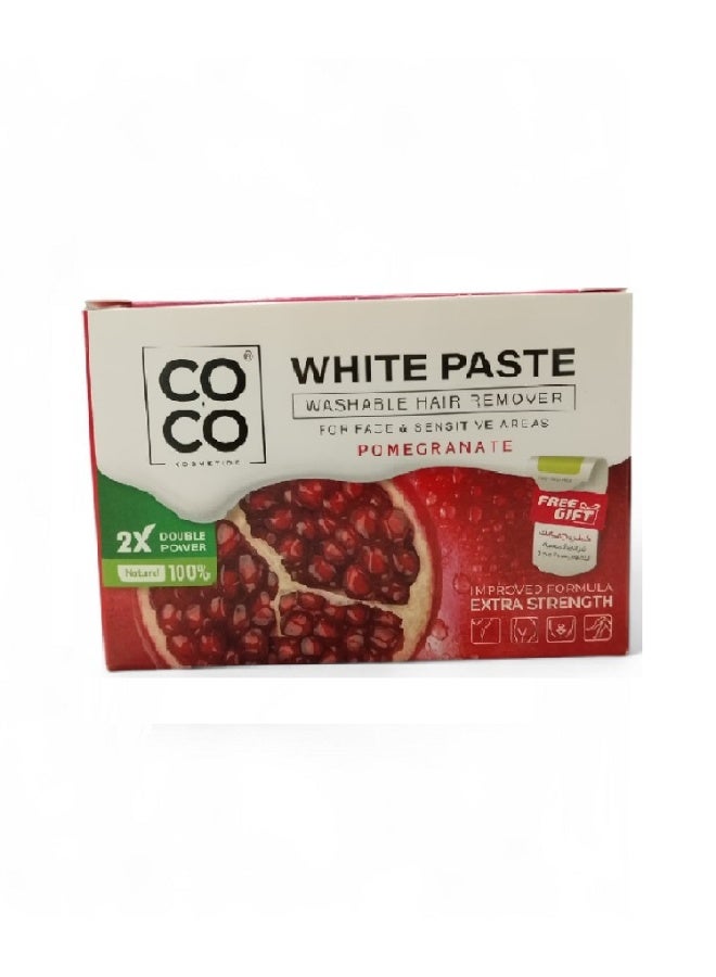 كوكو معجون شمع الرمان الأبيض لإزالة شعر الجسم والوجه 100 غرام - Image 1